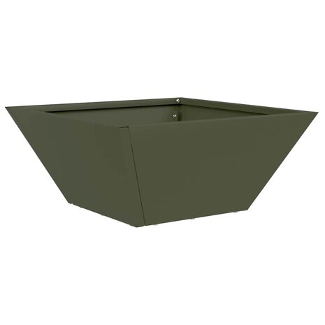 Tuin Bloempot Olijf Groen 35 x 35 x 15 cm Koudgewalst staal 2