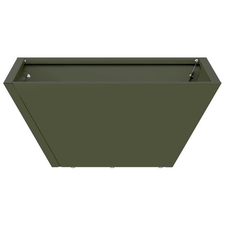 Tuin Bloempot Olijf Groen 35 x 35 x 15 cm Koudgewalst staal 5