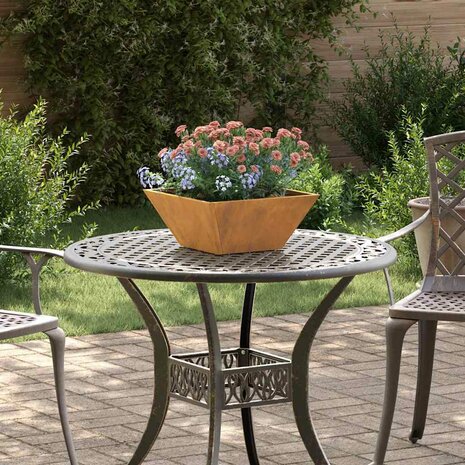 Tuin Bloempot Roestig 35 x 35 x 15 cm Cortenstaal 1
