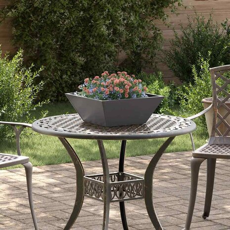 Tuin Bloempot Zwart 40 x 40 x 15 cm Koudgewalst staal 1