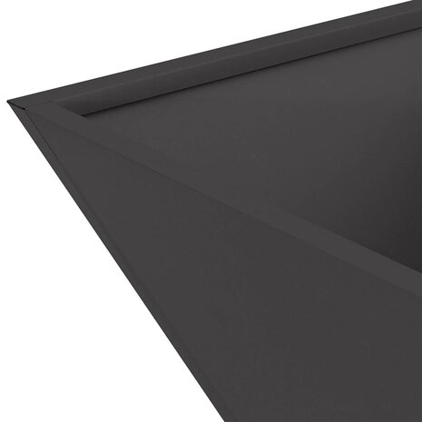 Tuin Bloempot Zwart 40 x 40 x 15 cm Koudgewalst staal 9