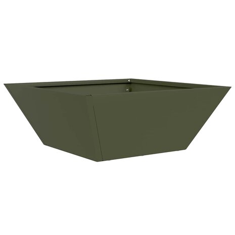Tuin Bloempot Olijf Groen 40 x 40 x 15 cm Koudgewalst staal 2