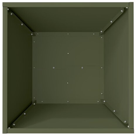 Tuin Bloempot Olijf Groen 40 x 40 x 15 cm Koudgewalst staal 8