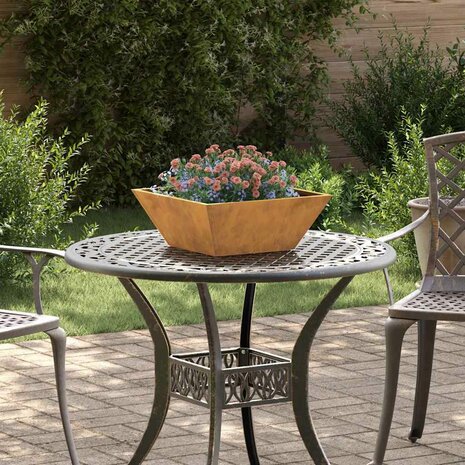 Tuin Bloempot Roestig 40 x 40 x 15 cm Cortenstaal 1