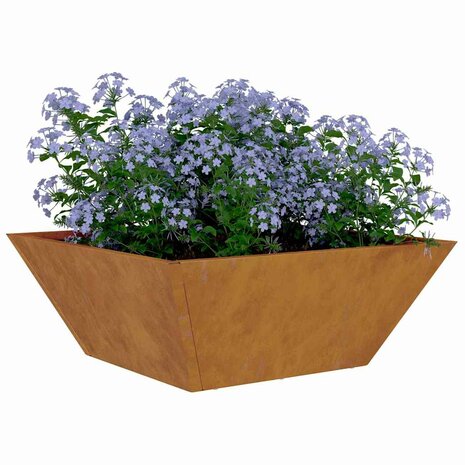 Tuin Bloempot Roestig 40 x 40 x 15 cm Cortenstaal 3
