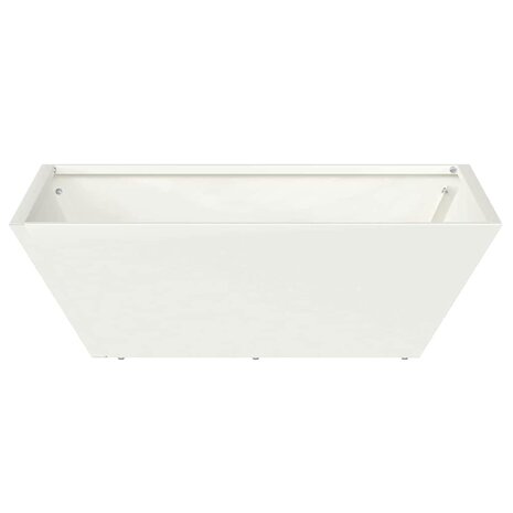 Tuin Bloempot Wit 50 x 50 x 15 cm Koudgewalst staal 5