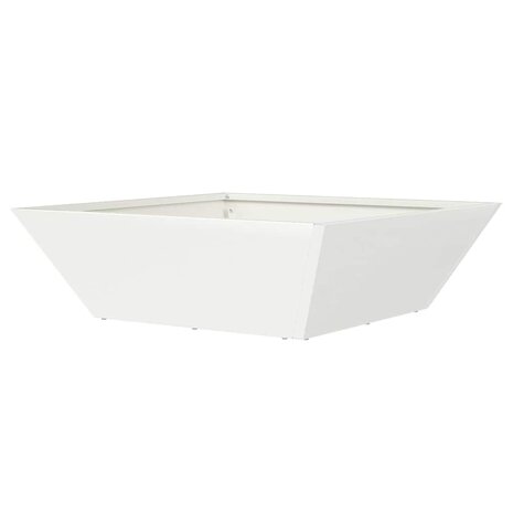 Tuin Bloempot Wit 50 x 50 x 15 cm Koudgewalst staal 7