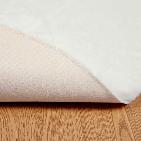 Nep Konijnenbont Tapijt Olite Wit &Oslash; 80 cm Polyester 8