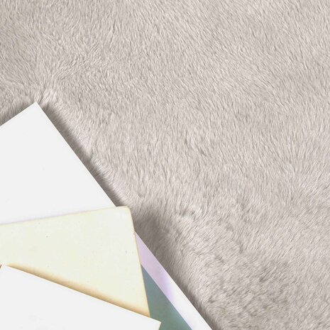 Nep Konijnenbont Tapijt Olite Beige &Oslash; 80 cm Polyester 3