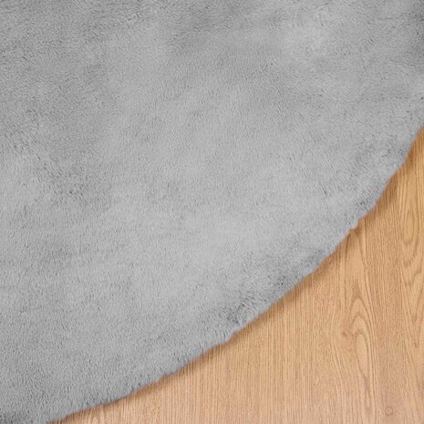 Nep Konijnenbont Tapijt Olite Grijs &Oslash; 100 cm Polyester 7