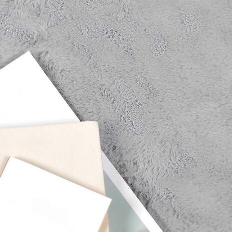 Nep Konijnenbont Tapijt Olite Grijs 60 x 90 cm Polyester 3