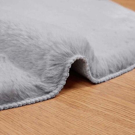 Nep Konijnenbont Tapijt Olite Grijs 60 x 90 cm Polyester 5