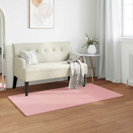 Nep Konijnenbont Tapijt Olite Roze 60 x 110 cm Polyester 1