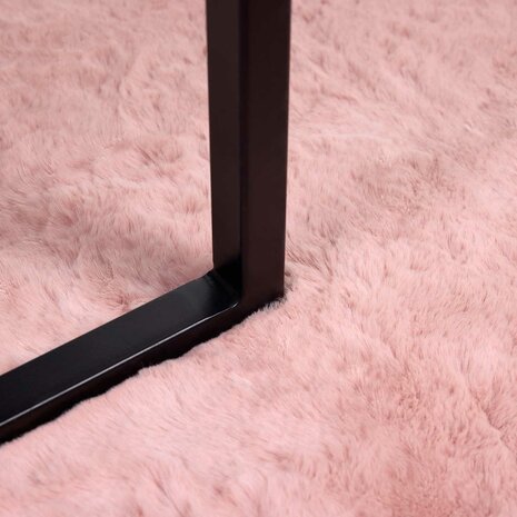 Nep Konijnenbont Tapijt Olite Roze &Oslash; 80 cm Polyester 6