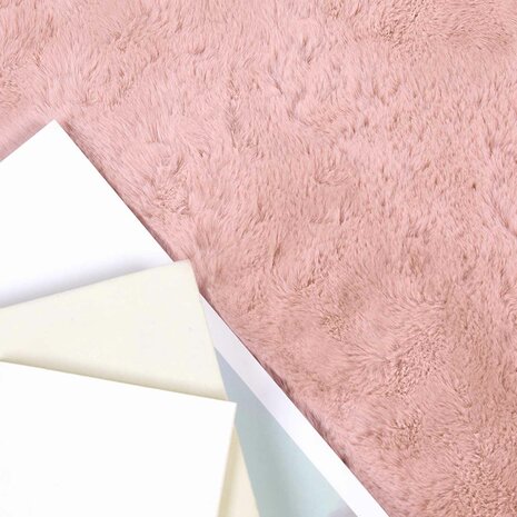 Nep Konijnenbont Tapijt Olite Roze 60 x 90 cm Polyester 3
