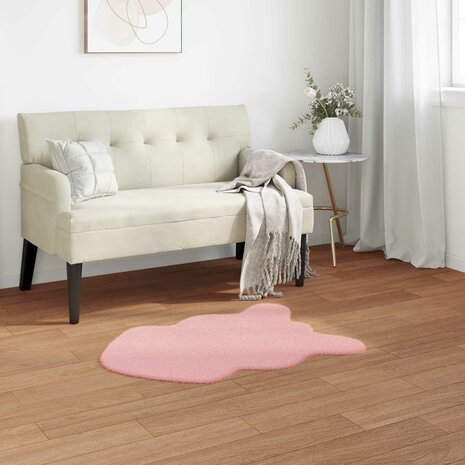 Nep Konijnenbont Tapijt Olite Roze 80 x 120 cm Polyester 1