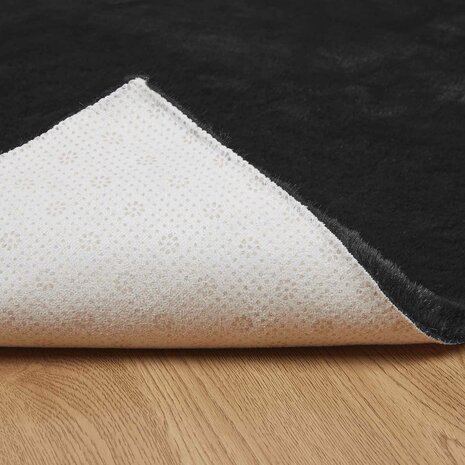 Nep Konijnenbont Tapijt Olite Zwart 60 x 110 cm Polyester 8