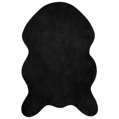 Nep Konijnenbont Tapijt Olite Zwart 80 x 120 cm Polyester 2
