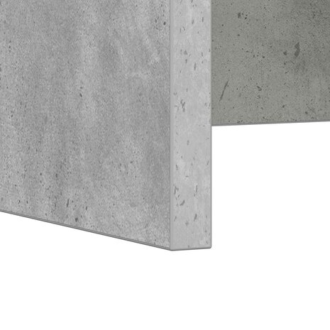 Aan de muur bevestigd bureau Beton Grijs 60 x 45 x 30 cm 9