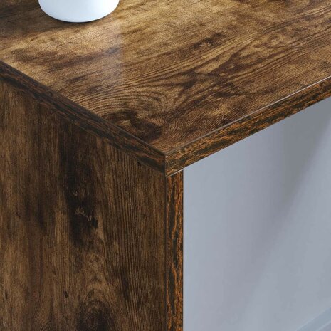 Aan de muur bevestigd bureau Gerookt eiken 80 x 45 x 30 cm 4