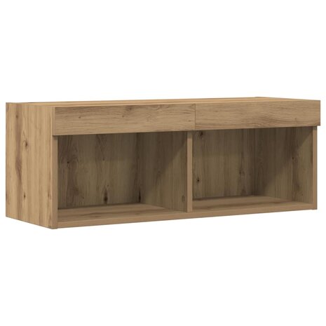 Tv-meubelset artisanaal eikenkleurig 80 x 30 x 30 cm 7
