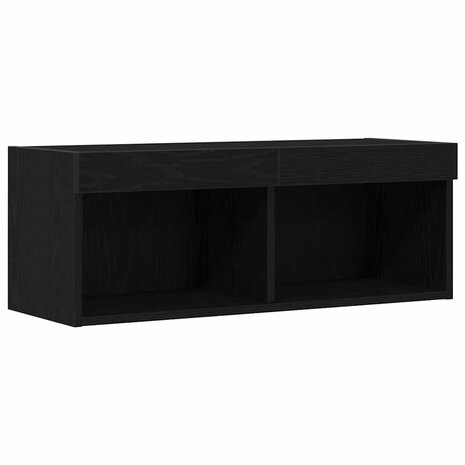 Tv-meubelset Zwart Eiken 80 x 30 x 30 cm Bewerkt hout 7