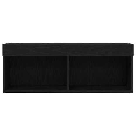 Tv-meubelset Zwart Eiken 80 x 30 x 30 cm Bewerkt hout 8