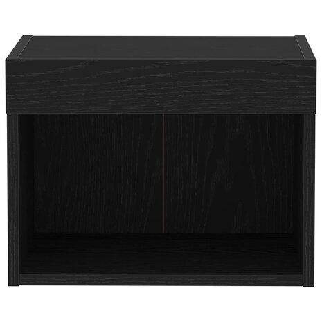 Tv-meubelset Zwart Eiken 40 x 30 x 30 cm Bewerkt hout 6