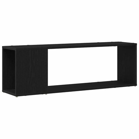 Tv-meubelset Wandgemonteerd Zwart 100 x 24 x 63 cm Bewerkt hout 2