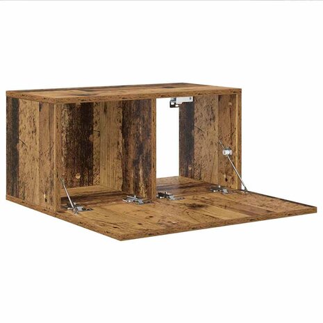 Tv-meubelset Wandgemonteerd Bruin 60 x 30 x 30 cm Bewerkt hout 5