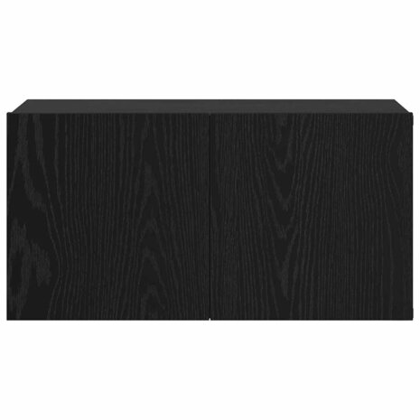 Tv-meubelset Wandgemonteerd Zwart 60 x 30 x 30 cm Bewerkt hout 6