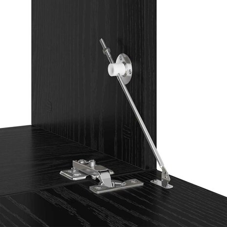 Tv-meubelset Wandgemonteerd Zwart 60 x 30 x 30 cm Bewerkt hout 9