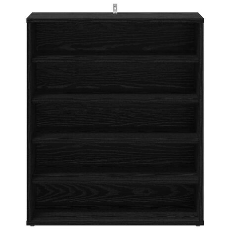 Schoenenkast met plank Zwart Eiken 60 x 35 x 70 cm Bewerkt hout 6