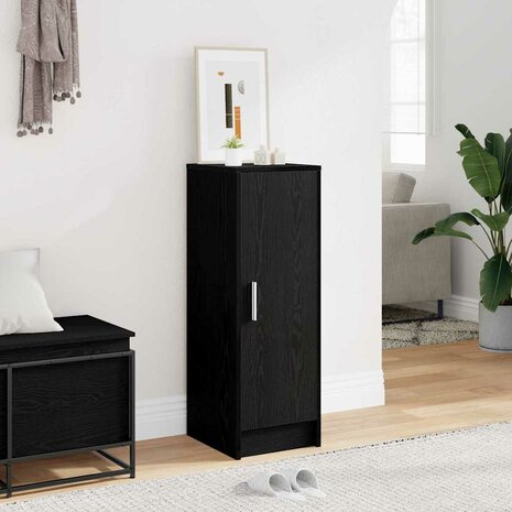 Schoenenkast met plank Zwart Eiken 32 x 35 x 92 cm Bewerkt hout 1