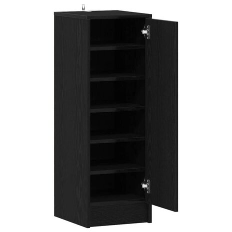 Schoenenkast met plank Zwart Eiken 32 x 35 x 92 cm Bewerkt hout 4