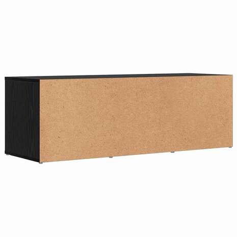 Schoenenbank Zwart Eiken 102 x 35 x 35 cm Bewerkt hout 7