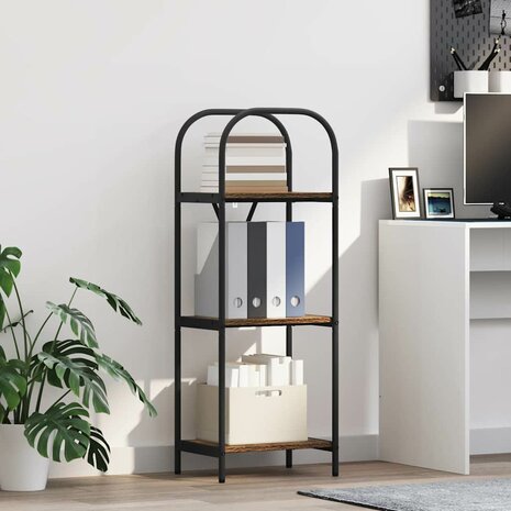 Boekenkast Gerookt eiken 40 x 30 x 109 cm Bewerkt hout 1