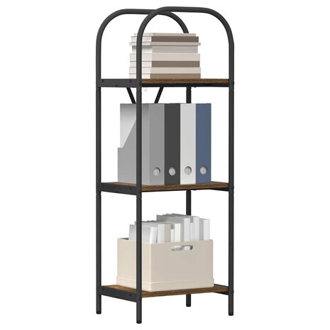 Boekenkast Gerookt eiken 40 x 30 x 109 cm Bewerkt hout 3