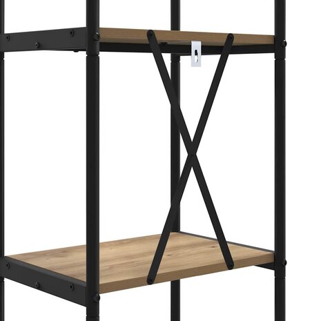 Boekenkast artisanaal eikenkleurig 40 x 30 x 109 cm 9