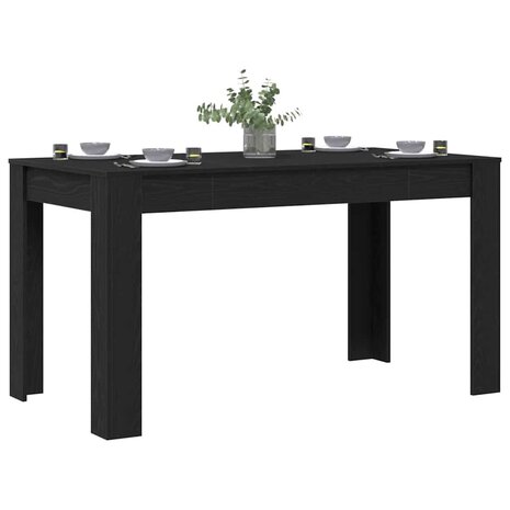 Eettafel Zwart Eiken 140 x 74,5 x 76 cm poly rattan 3