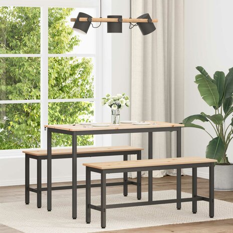 Eettafel Naturel 110 x 55 x 75 cm Massief grenenhout 1