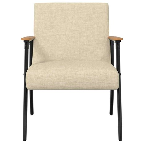 Fauteuil Cr&egrave;me 59 x 75 x 78 cm Stof 4