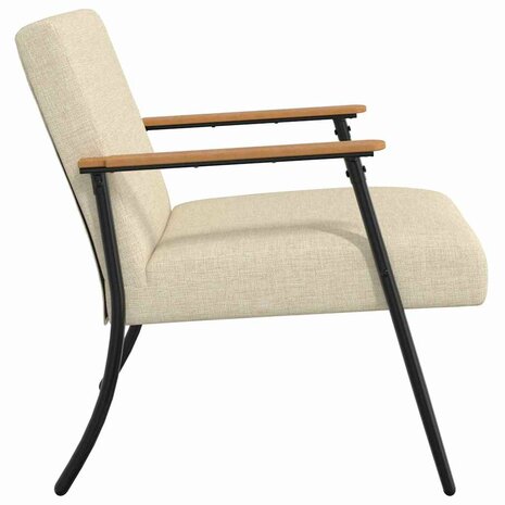 Fauteuil Cr&egrave;me 59 x 75 x 78 cm Stof 5