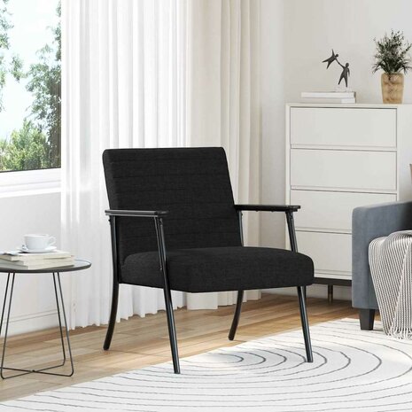 Fauteuil Zwart 59 x 75 x 78 cm Stof 1