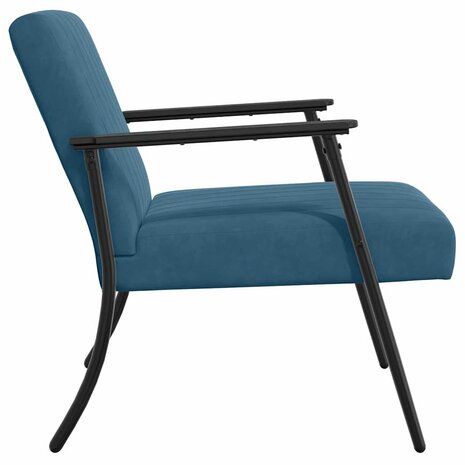 Fauteuil Blauw 59 x 75 x 78 cm Fluweel 5
