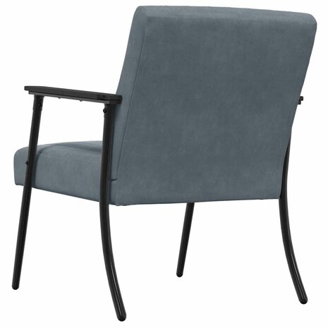 Fauteuil Donkergrijs 59 x 75 x 78 cm Fluweel 6