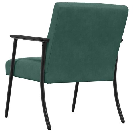 Fauteuil Donkergroen 59 x 75 x 78 cm Fluweel 6