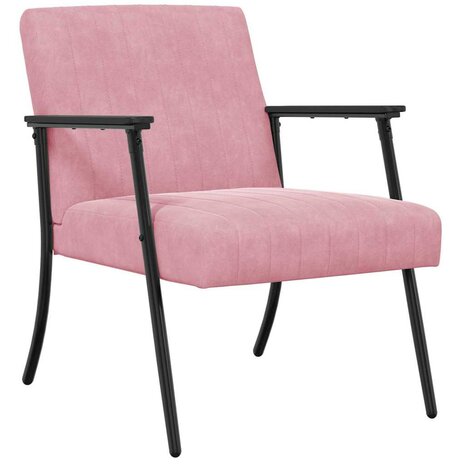 Fauteuil Roze 59 x 75 x 78 cm Fluweel 2
