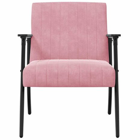 Fauteuil Roze 59 x 75 x 78 cm Fluweel 4