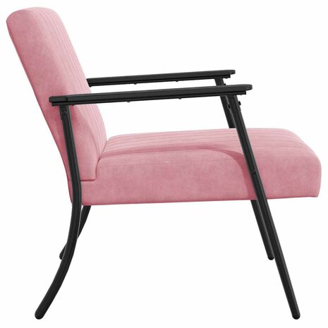 Fauteuil Roze 59 x 75 x 78 cm Fluweel 5
